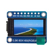 0.96 인치 8 핀 SPI는의 HD 65K 풀 컬러 TFT LCD 용 모듈 St7735 드라이브 IC에서 80 X 160 LCD 디스플레이 3.3V SPI 인터페이스에 대한 아두, 푸른, 하나