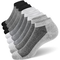 SIXDAYSOX 8팩 남성용 발목 양말 쿠션 로우 컷 사이즈 11-13/14-16 퓨어 화이트 176360, 11-13, 3화이트+3블랙+2그레이