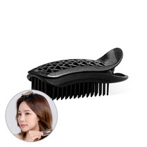 이고요 헤어클립 퓨어블랙 3+1개 볼륨메이커 셀프 모류교정 긴머리 앞머리뽕 웨이브 구르프 뿌리볼륨 집게, 단품