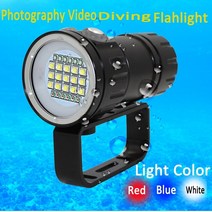 손전등형 후라시 수중 27 LED 사진 비디오 다이빙 손전등 15x XM-L2 흰색 6x XPE 빨간색 6x XPE 파란색 방수 전술 토치 램프 29
