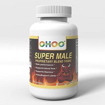 ohoo 슈퍼 남성 강화 보조제 스트렝스 부스터 독점 블렌드 745mg 스태미나 앰프 지원 에너지 향상 - tongkat ali l-arginine 비타민 b12 및 함유