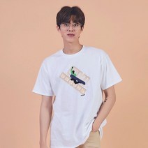 키밍 스키보드 그래픽 캐쥬얼 반팔티 WA
