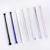 브레나 내열유리 머들러 7color, 꽈배기