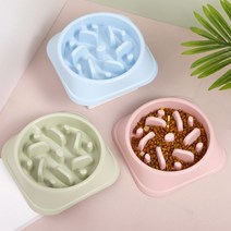 강아지 급체 방지 밥 그릇 고양이 슬로우 식기 애견 구토 반려동물 반려견 비만 다이어트, 1비만방지그릇-블루