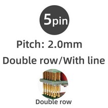 테스트 버닝 픽스처 피치 = 2.0mm 스탠드 PCB 클립 포고 핀 디버그 다운로드 프로그램 번 5 행 0 소켓, 04 5pinx2row