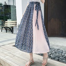 이노뱅크 허리밴딩 에스닉 쉬폰 스커트 INO030A