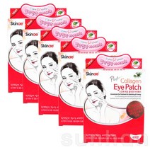 스킨애 콜라겐 아이패치 (겔타입)/눈가/아이/입가/팔자/주름/눈밑꺼짐/패치/관리/보습/식물성/콜라겐/비타민A/비타민E/수분공급, 1개입, 5개