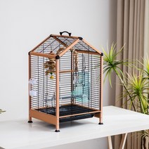 앵무새장 새 집 앵무새 아크릴 새장, 스탠다드+주전자+그네+구름사다리+욕조새장