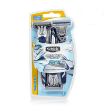 쉬크면도기 휴대용 티타늄 쿼트로 3입, 티타늄면도기 3입, 3개