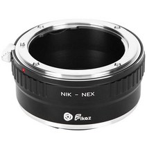 Fizx NIK-NEX 렌즈 어댑터 링 니콘 F 마운트 소니호환 E 카메라 a3000/a3500/a5000/NEX-3/NEX-3C, 한개옵션0
