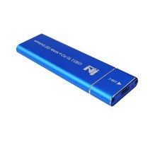 인네트 C타입 USB3.1 NVMe M.2 SSD 외장 케이스 블루 IN-SSDM2ABLUE