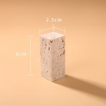 베이지 스톤 오브제 대리석 트레이 촬영 소품 감성 입체도형, 입방체 2.5x6cm