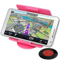 HTC/베가/아이폰/갤럭시 5스마트폰호환 흡착식거치대 NEW U SMART HOLDER 거치대 차량 스마트폰 5인치 흡착식, 핑크