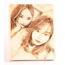 우드포토 커플사진 나무액자 제작