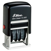 샤이니 S-300 자동스탬프 날짜회전인(20X3mm), 숫자타입, 빨강, 빨강