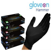 글러브온 해머 니트릴장갑 블랙100매 식품용 요리용 일회용장갑, S