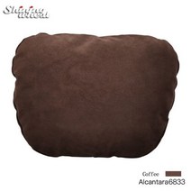 차량용 쿠션 알칸타라 Alcantara 소재 자동차 목 머리 받침 베개 쿠션 자동차 좌석 머리 지지대 목 보호대, 1pcs Coffee pillow