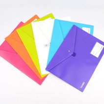 찍찍이 투명 비닐 케이스 서류 파우치 2개 투명파일철 폴더파일