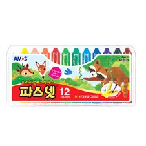 아모스 프리미엄크레파스 파스넷 12색