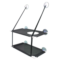 고양이 창틀 창문 캣타워 종이 캣폴 미니 투명 해먹 애완 동물 싱글 및 더블 레이어 침대 귀여운 써니 시트 창 애완 동물 침대 매트 선반 시트 침대 베어링, 검은 이중층