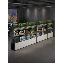 원목 파티션 사무실 카페 레스토랑 유럽스타일, 문 4개 80x30x128 블랙 호두