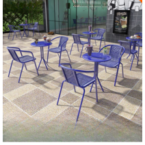 카페 발코니 베란다 미니 접이식 티 테이블 의자 세트 휴게실 인테리어, 오렌지의자2개+55cm접이식사각테이블