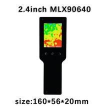 열화상카메라 온도 카메라 체온계 적외선 MLX90640 적외선 카메라 LCD 디지털 1.8 인치 TFT 화면 온도 센서, 03 2.4inch Black