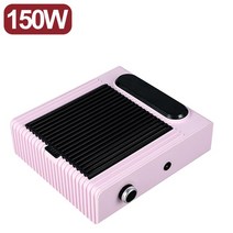 재사용 가능한 필터가있는 매니큐어 용 150W 고출력 네일 집진기 네일 클리닝 팬 조절 식 풍력 네일 아트, 02 Pink_01 미국
