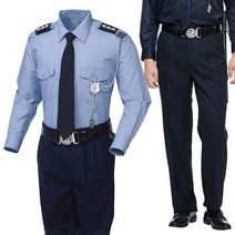 사계절 경비복03-상의-블루 추동 하의 T-19P 곤색 M~4XL 가을 겨울 바지 경비 복 경비원 수위 티뷰크