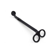 아로마 캔들 도구 소화기 심지 커터 6 색 18cm 스테인레스 스틸 가위 양초 커버, 12 Black