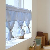 다락방 작은창문 파스텔 바란스 커튼 시선차단 미니커텐 가리개 방꾸미기 도어 쪽문