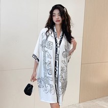 비텐 여성 여름가디건 쉬폰 로브 비치웨어 LK1359