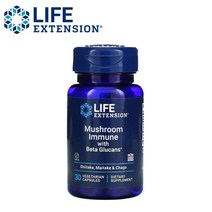 라이프익스텐션 BetaGlucan 베타글루칸 표고 차가 잎새 버섯 추출물 30 베지캡슐