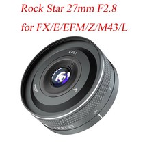 Rock star rockstar 27mm f2.8 fuji xf canon ef m, 검은 색, 전자 마운트