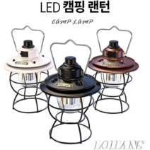 로한스 캠핑랜턴 감성조명 LED레트로 무드등, 블랙