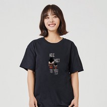 키밍 인사 해골 그래픽 반팔티 오버핏 데일리