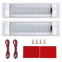 자동차 램프 라이트 전조등 maxawe 2 x 72 led 실내 조명 온오프 스위치가 있는 12 v-80 v 28 w 실내 조명 실내 캠핑카용 지붕 조명 캐러밴 트럭 독일직배송