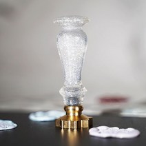 겨울 스노우 눈꽃 실링왁스 도장 인장 스탬프 청첩장 기념 편지 봉투, 스노키스-크리스마스(투명수지손잡이)