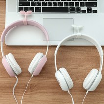 헤드폰 어학 학원 키즈 어린이 귀안아픈 마이크 헤드셋 통화 인터넷 온라인수업 줄꼬임방지, 러블리미Y-7 화이트