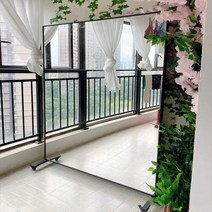 교실 헬스장 바퀴 이동식 연습실 연습실 댄스 미러 거울 스튜디오, 188X60(기본 블랙)