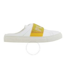 Philipp Plein 여성 화이트 헤이 보이 크리스탈 오픈 백 스니커즈 브랜드 사이즈 37.5(미국 7.5)