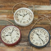 거실입구 마끈형 철제 벽걸이형 앤틱시계 벽거리 깔끔디자인 거실벽시계 심플한시계 축하선물 신혼집거실, 블루