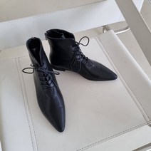 뒷지퍼 스틸레토 로퍼 사계절 앵클 레이스업로퍼 2cm