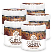 푸른들판 국내산 분말 한천 가루 100% 국산 우뭇가사리, 190g, 5개