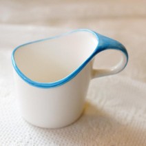 칼라라인 도자기 종이컵홀더 [핸드페인팅 도자기], 스카이블루