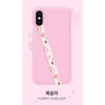 시안샵 9C9C 22가지 다양한 패턴 스트랩 그립톡 스마트톡 과일 공주 공룡 아이폰 갤럭시 노트, 1개, 복숭아
