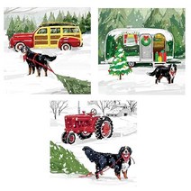 PaperProducts 362840 종이 제품 디자인 3개 묶음 20 ct 노아의 겨울 음료 냅킨 우디 왜건 레드 트랙터 에어스트림 0