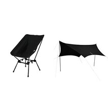 DOD(디오디) 스고이스 높이 조정 4 단계 모닥불 스타일부터 하이스타일까지 코튼 소재로 불가루에 강한 의자 블랙 & 언젠가의 터프 처음으로도 취급하기 쉬운 베이직한 헥사타프 올인원 연장 테이프 세트 구입]