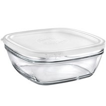 듀라렉스 리스 4각 보관용기 14cm, 1개, 투명(반투명뚜껑)