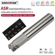 믹서기 시멘트 믹서드릴 콘크리트 교반기 1개 ASR 어댑터 16-32mm 120-250L 2/3/4T CNC 공구 초경 블레이드 EPNW 하이 피드 고속 커팅 엔드 밀링 커터, ASRC20-20-150-2T, EPMT0603TN-8 YZ15TF